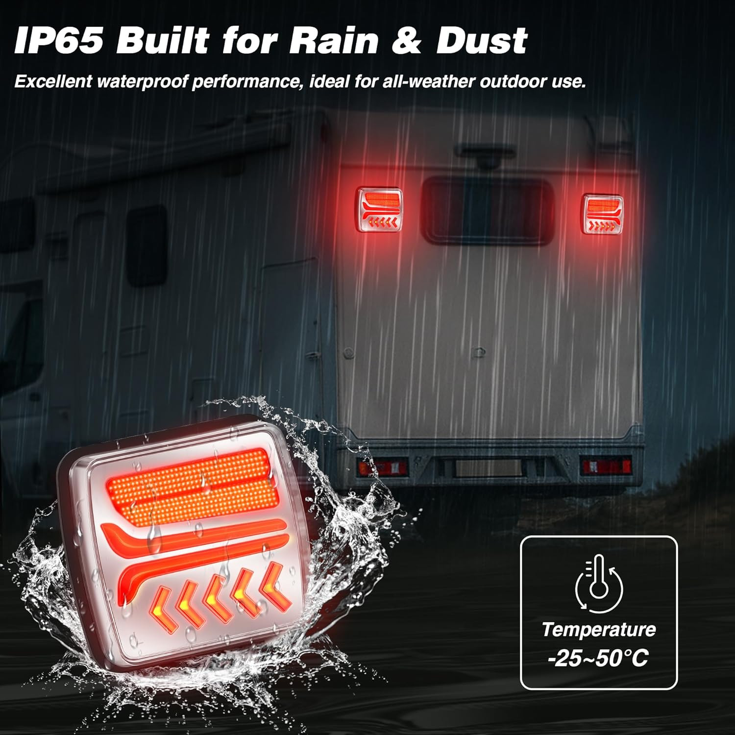 Wireless Trailer Lights Magnetic - Bluetooth LED Trailer Lights, High Brightness