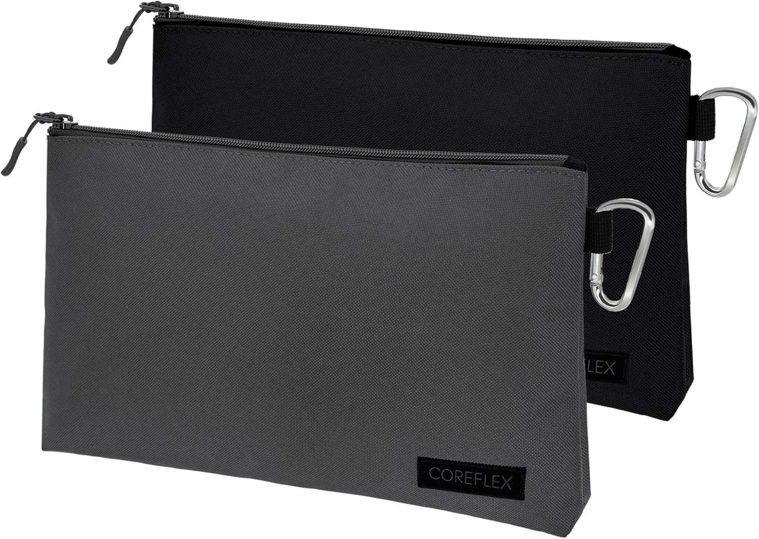 2 Pack Premium Tool Pouch Zipper Bag with Internal Pockets, 12Inch Tool Bag, Mul