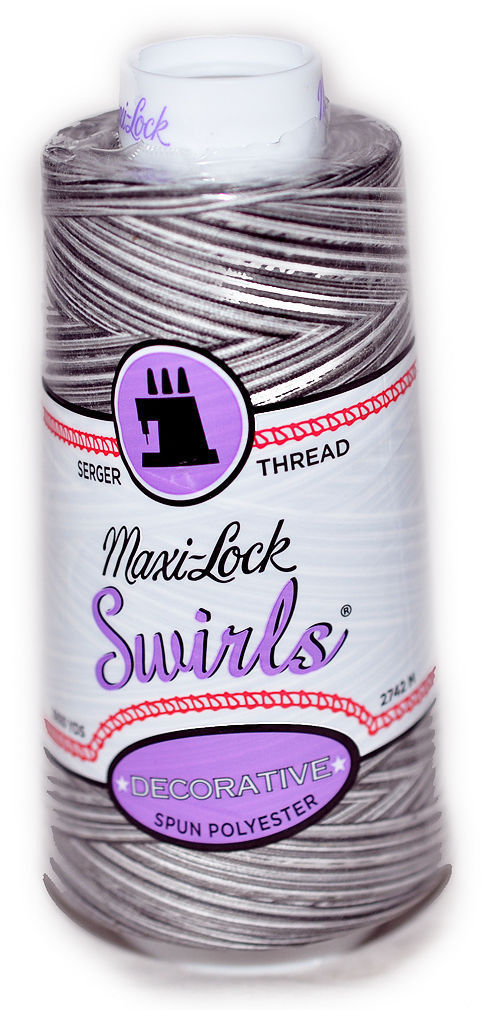 Maxi Lock Swirls Espresso Silk Serger Thread  53-M63