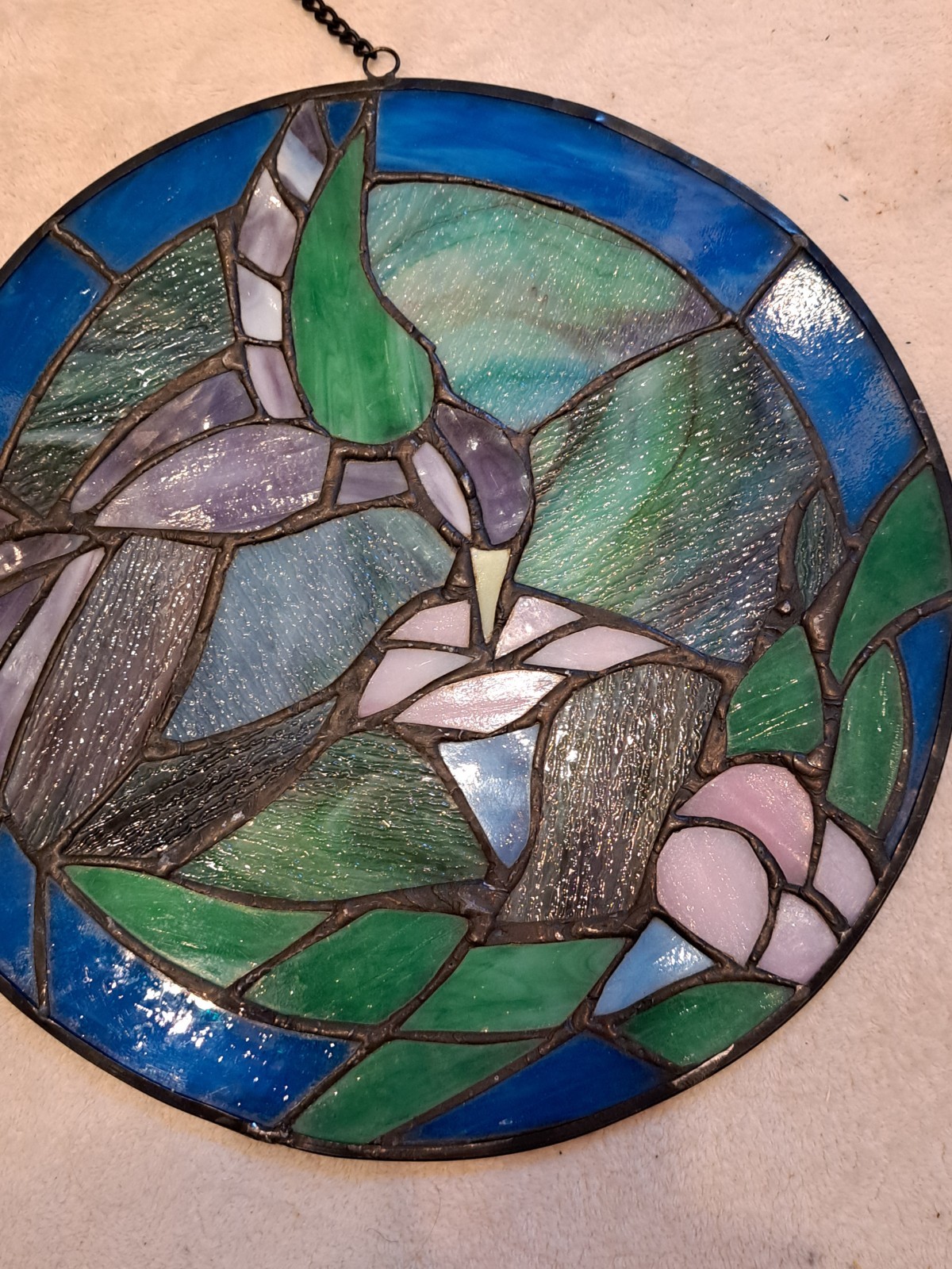 Vintage Suncatcher Hummingbird 10"