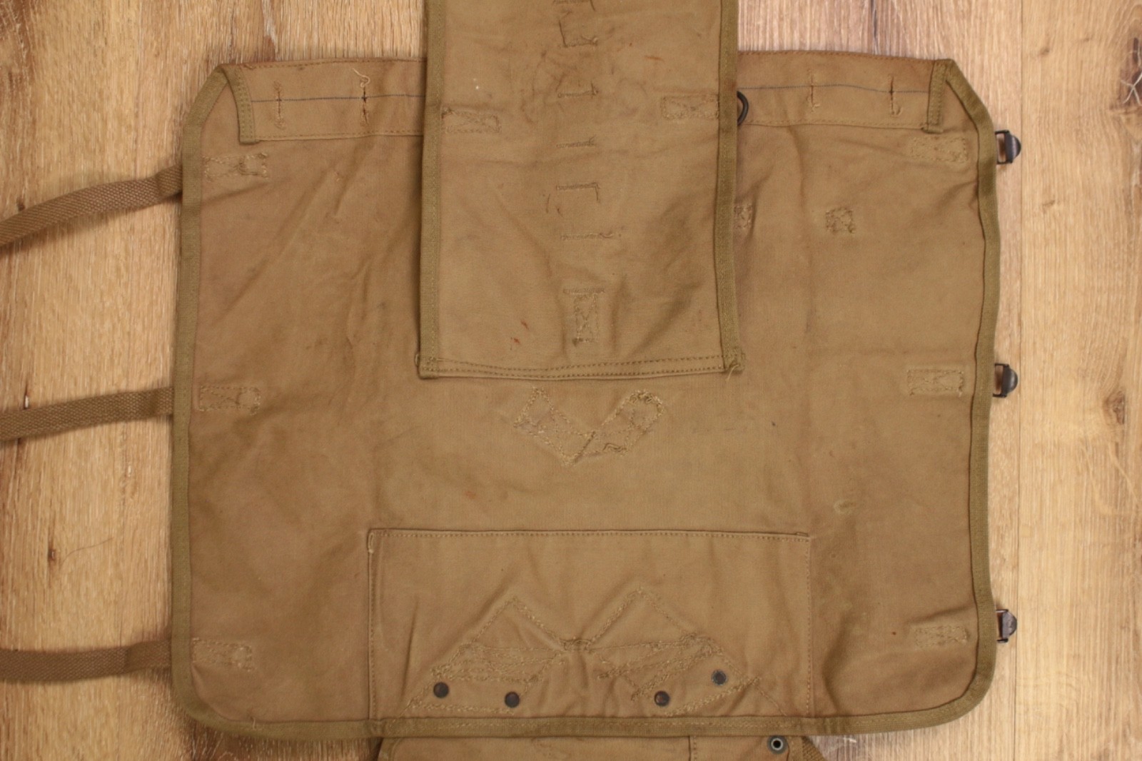Vtg WWII US Army M1928 Canvas Haversack Backpack 1942 Dated WW2