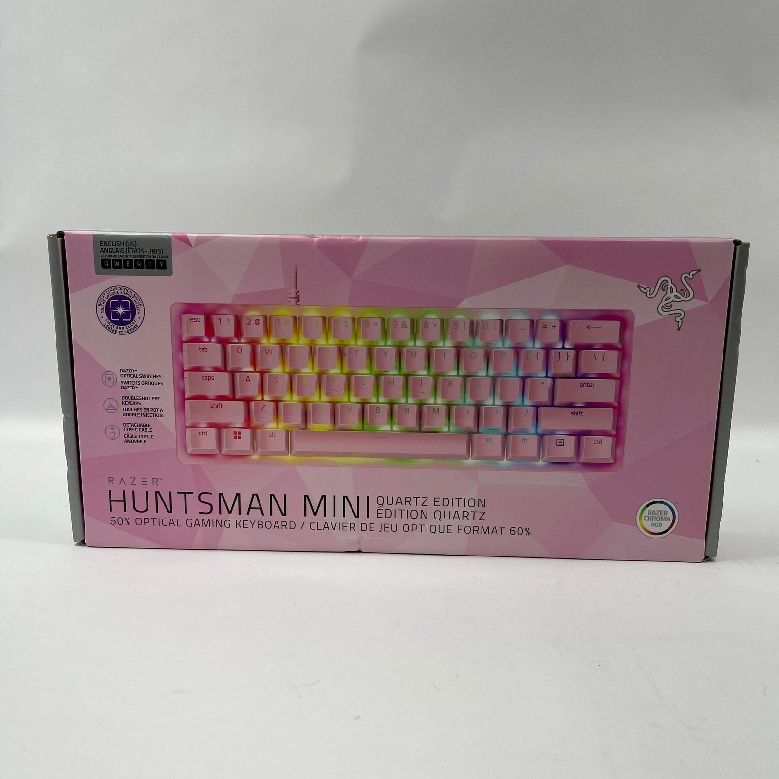 New Razer Huntsman Mini Quartz Edition Gaming Keyboard RZ03-03393500-R3U1