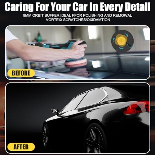 Cordless Car Buffer Polisher, 6 In Mini Buffer Polisher 2.0AH BufferPolisher