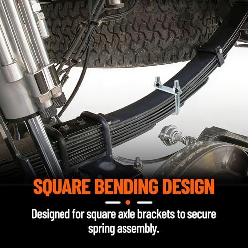 4 Pack Square U Bolt for 2 Inch Wide Leaf For 2" Wide Leaf Spring-4 Pack