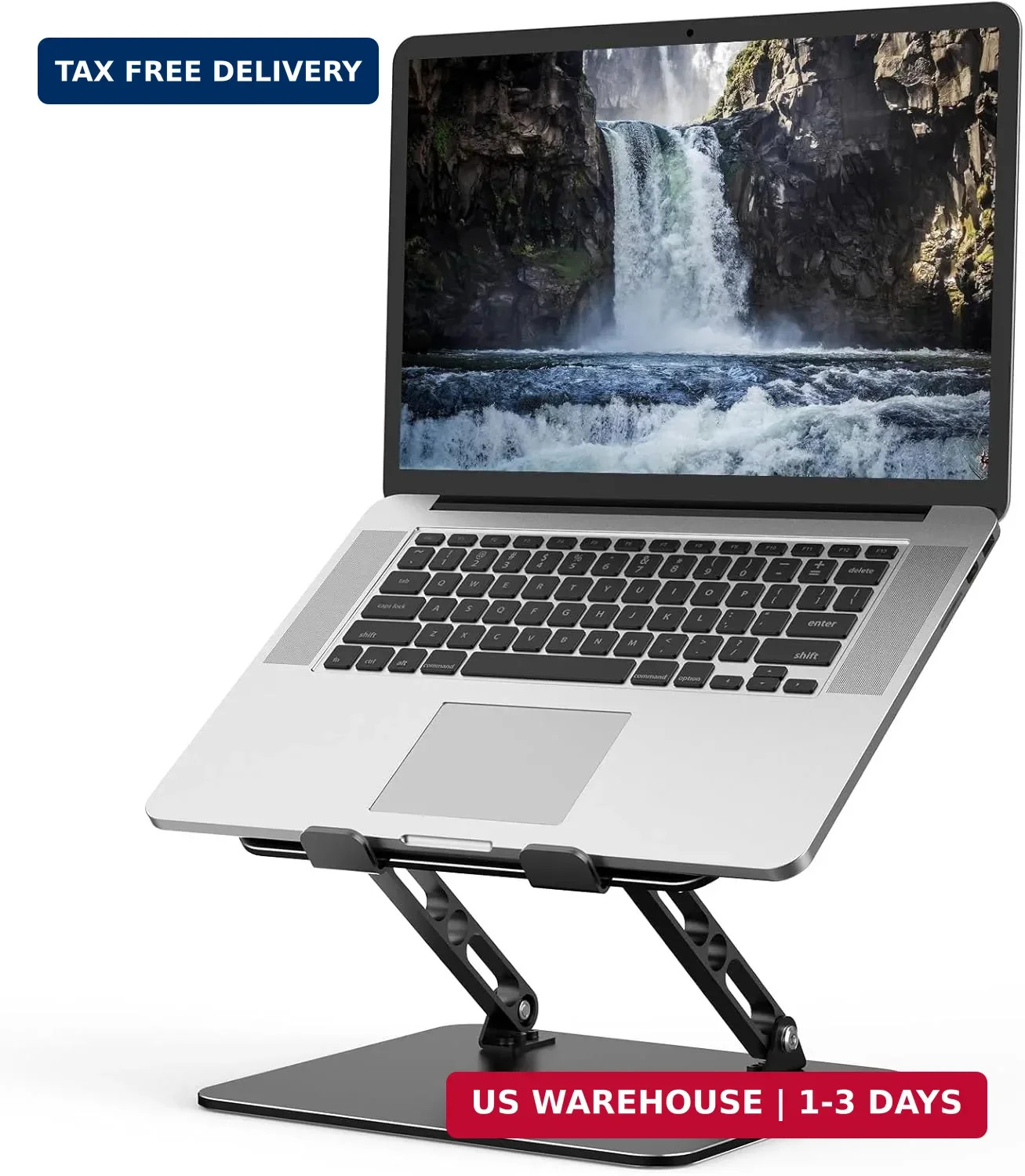 Adjustable Laptop Stand for Desk, Metal Laptop Riser Holder | Portable Desktop B