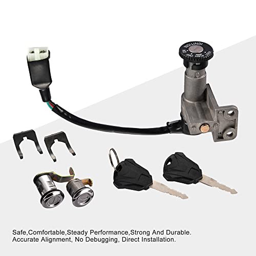 Ignition Switch Key Assembly Replacement for GY6 49cc 50cc Chinese Moped