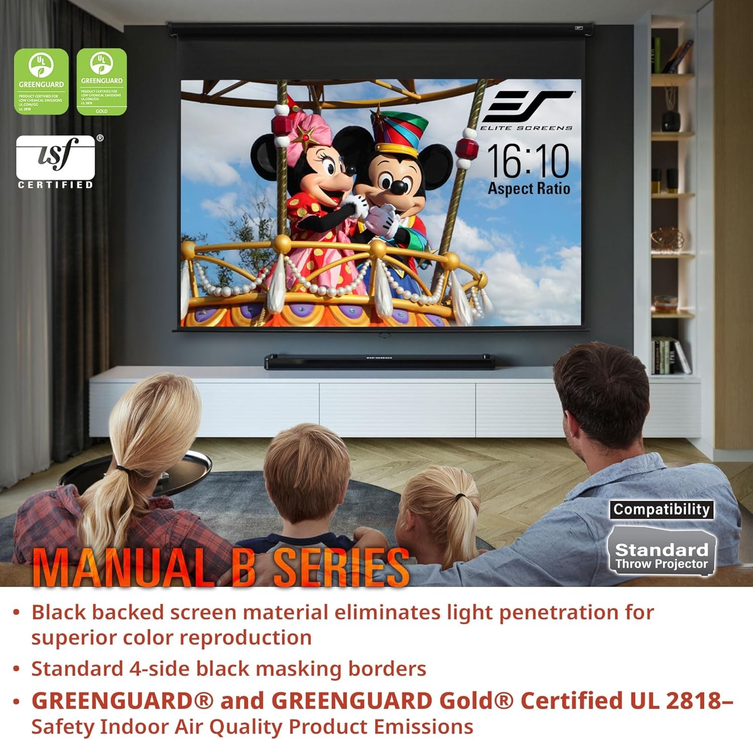 Elite Screens Manual B, 100-INCH Pull Down Projector Screen 100 INCH