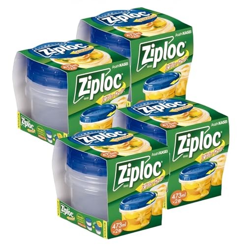 Ziploc [Bulk Purchase] Ziploc Screw Lock Containers, 473ml (2-Pack) x 4