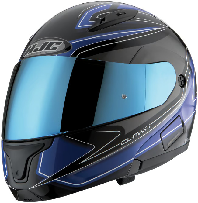 HJC HJ-12 RST Color Mirror Coated Shield - Blue Motorcycle ATV/UTV Street Bike