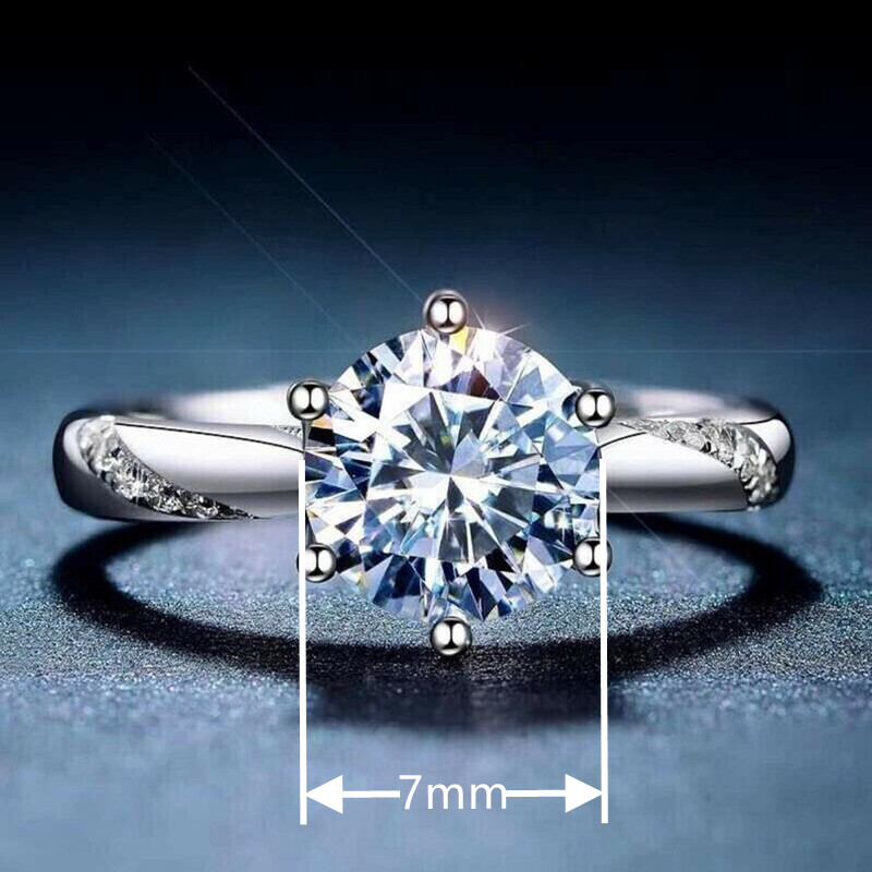 Pretty Jewelry 925 Silver Plated Ring Cubic Zircon Anniversary Ring Sz 6-10