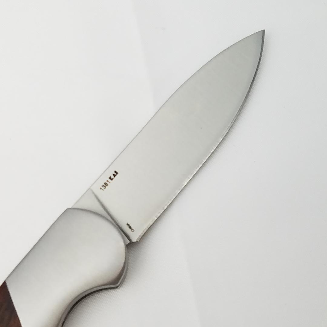 Kershaw Baseman Pocket Knife Lockback Brown Wooden Handle Stainless Folding