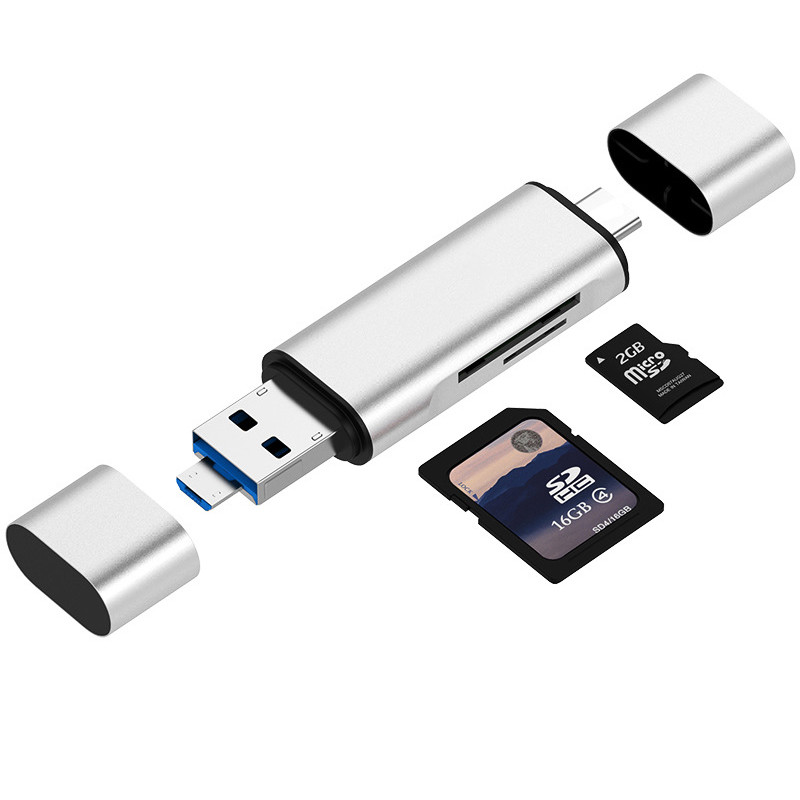 All in One 1 Micro USB TYPE C SD TF Card Reader For Laptop PC OTG Android Phone