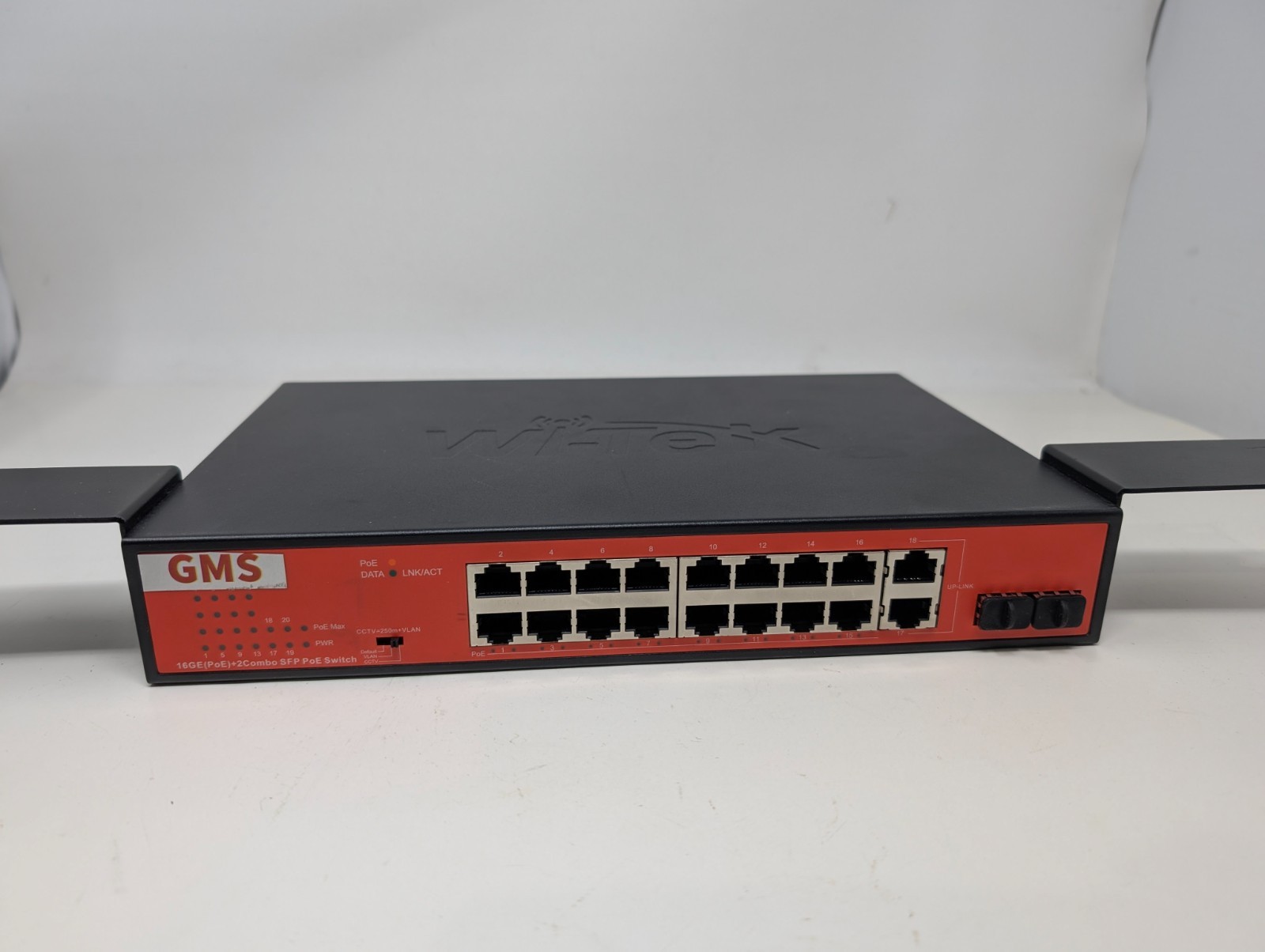 Wi-Tek WI-PS318GFH 16-Port PoE Switch w/ 2 SFP Rackmount (N1)