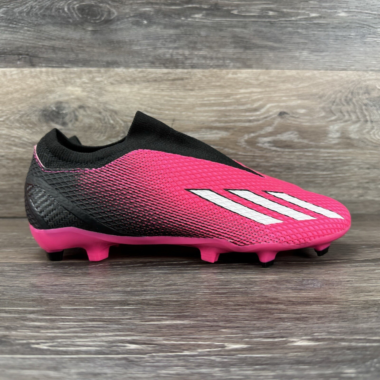Adidas Soccer X Speedportal.3 LL FG Black Pink Mens Outdoor Running Cleat sz 7.5