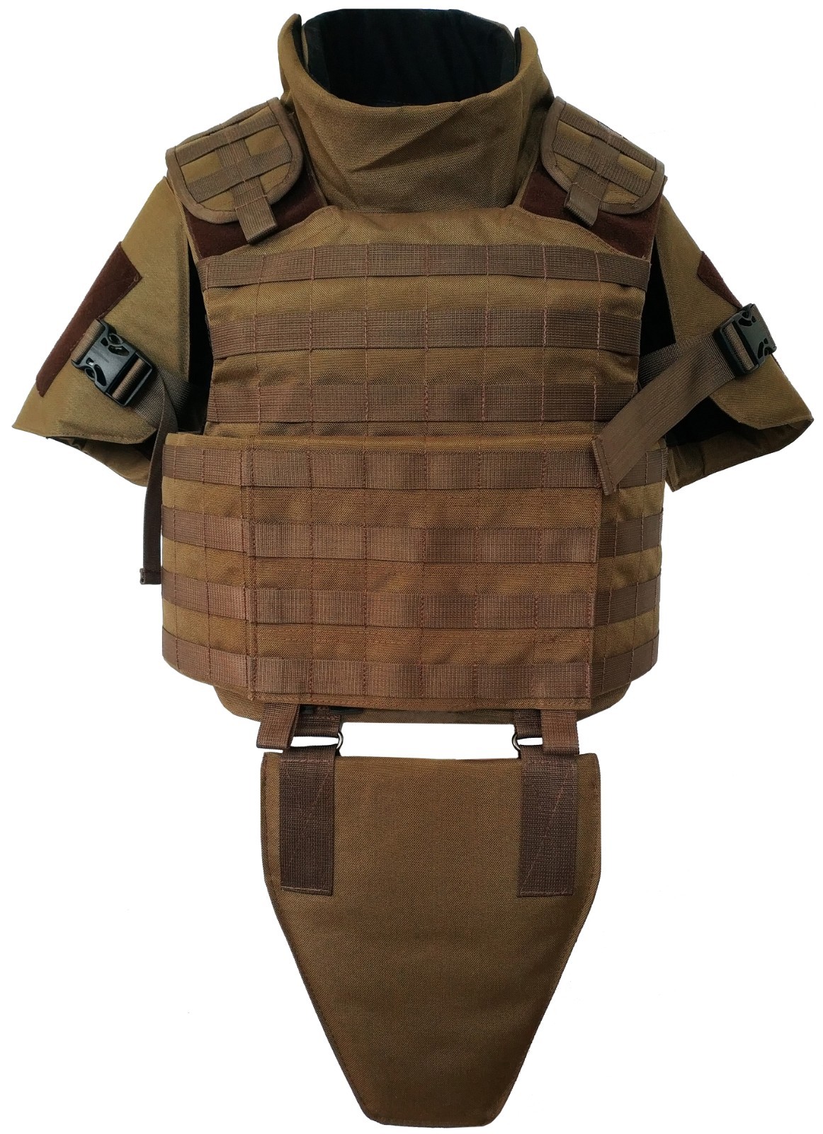 Tactical Modular Plate Carrier Vest Shark Size XL Coyote Brown Cordura MOLLE