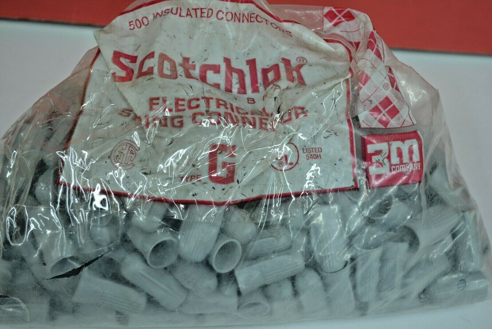 100-PK INSULATED GREY Electrical WIRE Spring CONNECTOR NEW 3M SCOTCHLOK Type G