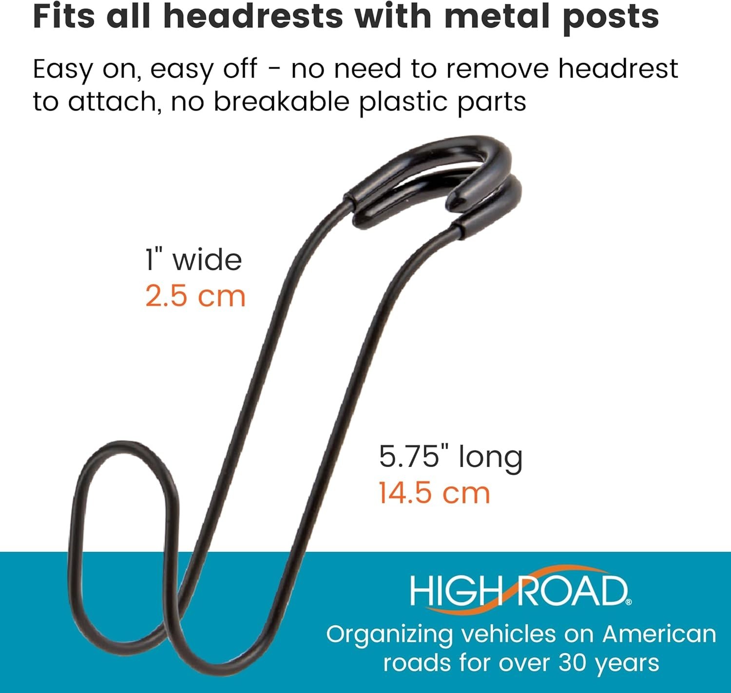 Unbreakable Solid Metal Car Bag Hooks - Secure Storage for Heavy Bags, 2-Pack