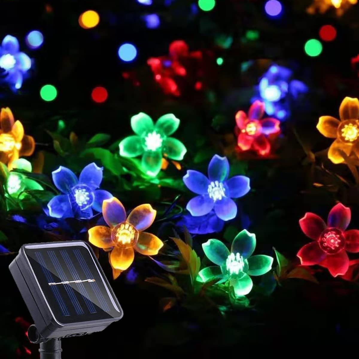 Solar Flower⭐ String Lights ⭐Waterproof 50 LED Solar Powered⭐Fairy Lights🌟🌟🌟