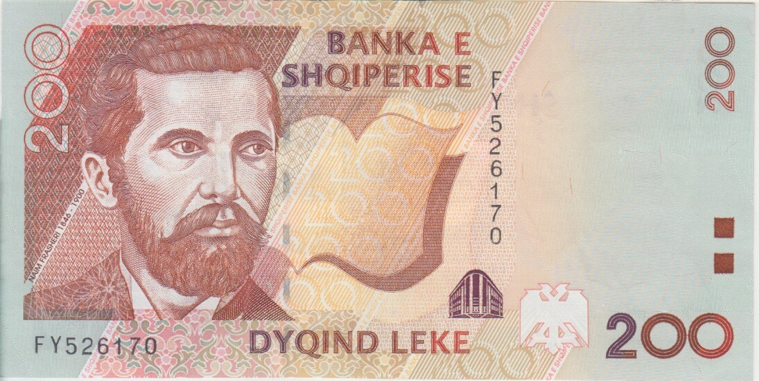Albania banknote P.63a  200 Leke 1996  We combine UNC  yyy    2001