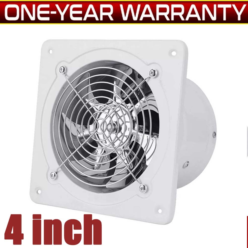 4 Inch Wall-Mounted Square Blower Exhaust Fan Ventilation Extractor Fan
