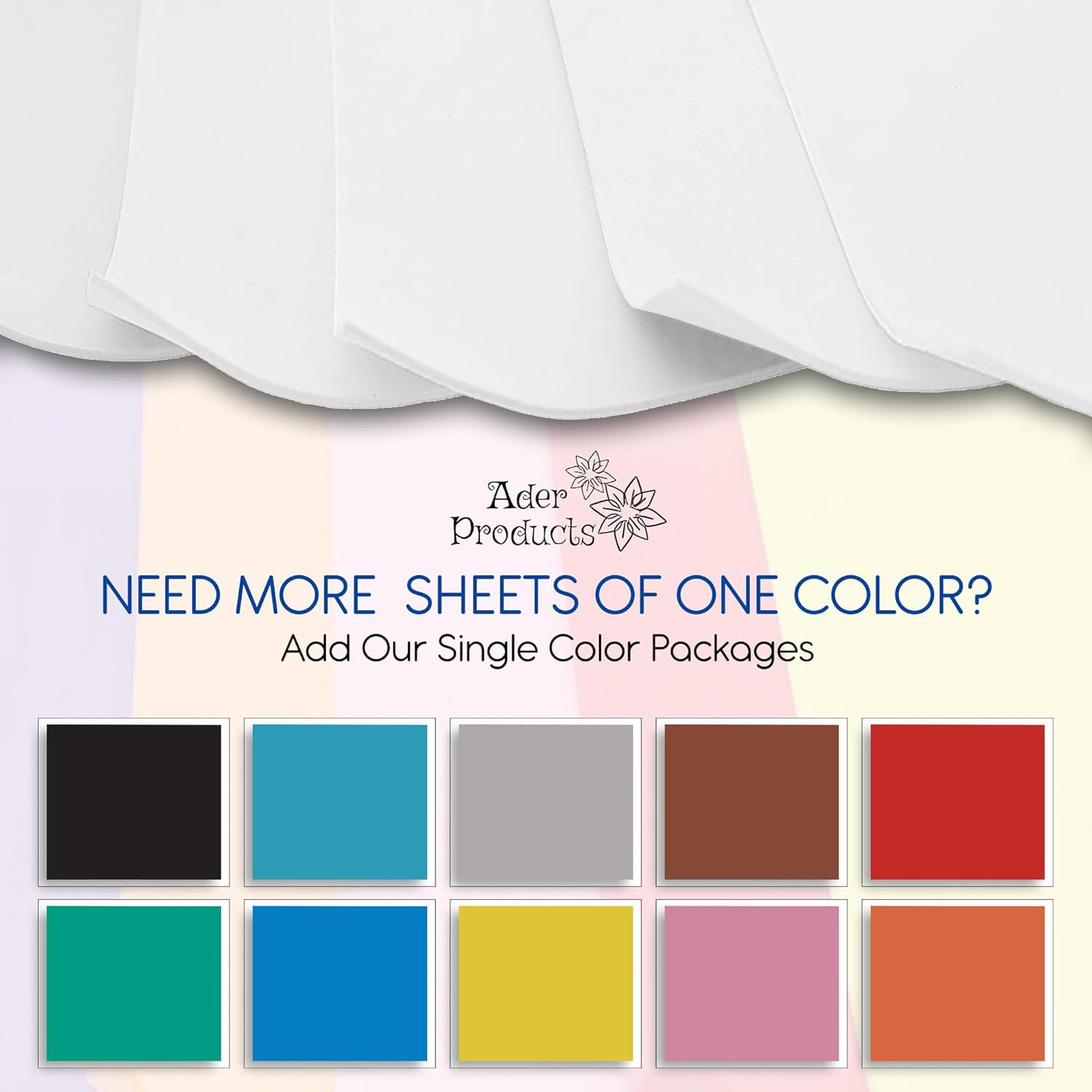 Adhesive White EVA Foam Sheets for Crafts, 9" X 12", 2Mm Thickness – Sticky Back