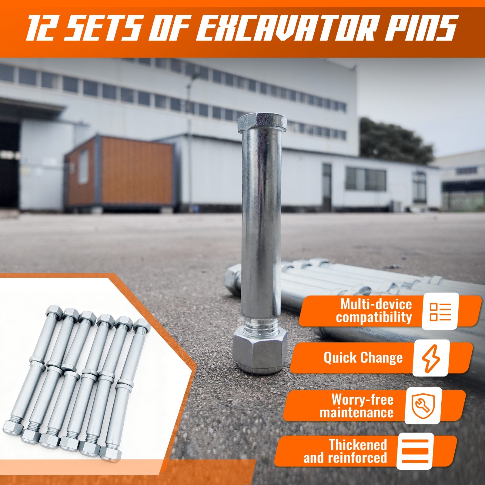 Ultimate 9-in-1 Digger Attachment Set: From Demolition to Leveling & Raking