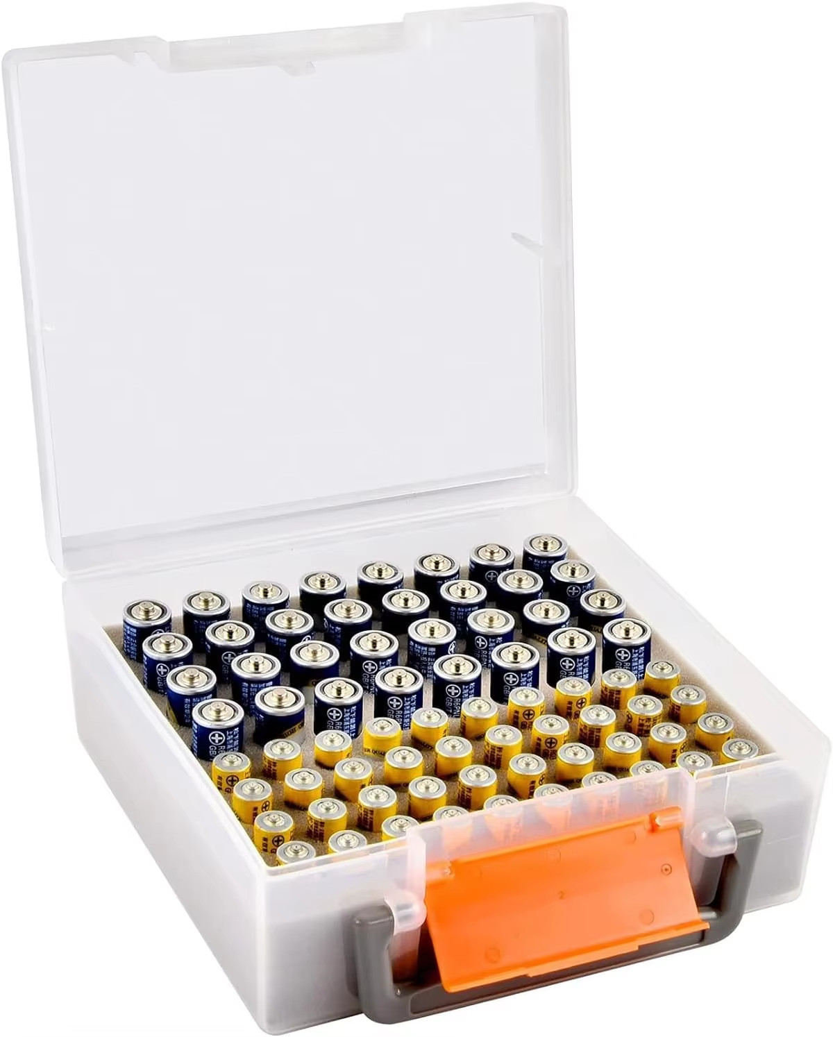 72 Slots AA AAA Battery Case Storage Organizer Box Holder Holds Batteries Drawer