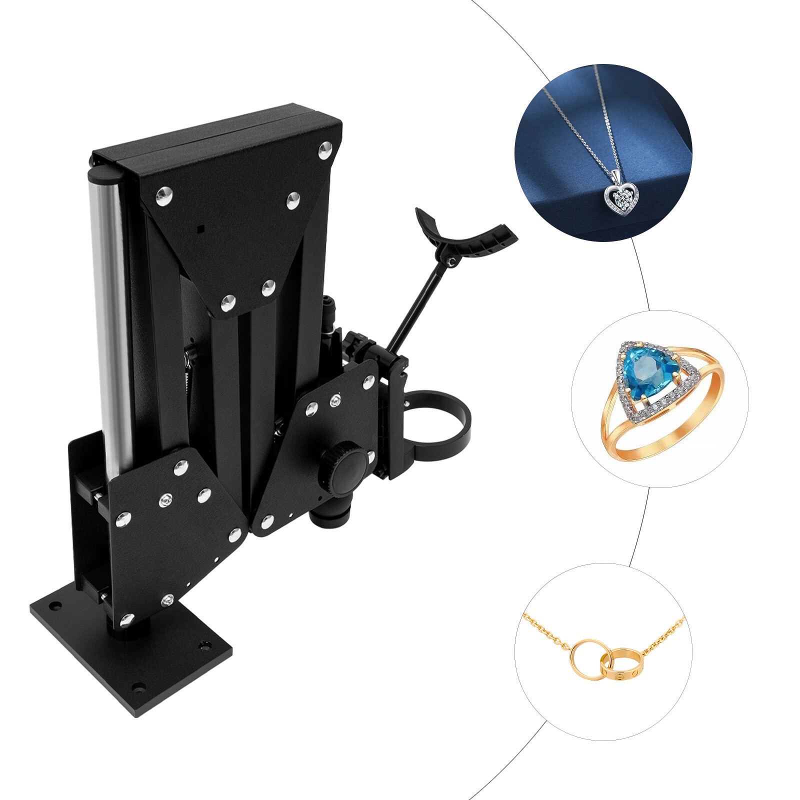 77mm Multi-directional Jewelry Microscope Stand Inlaid Stand Aluminum Alloy Good