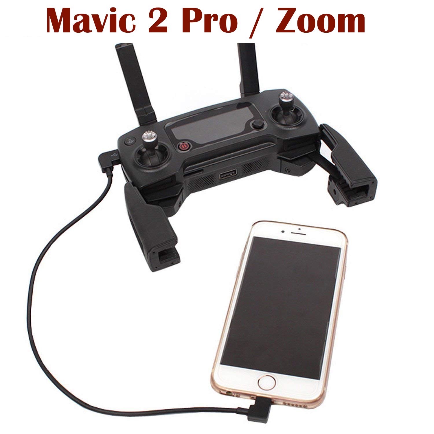 Dji Mavic Pro / 2 Pro / Zoom...Remote Control Cable..Short...Micro USB to Iphone
