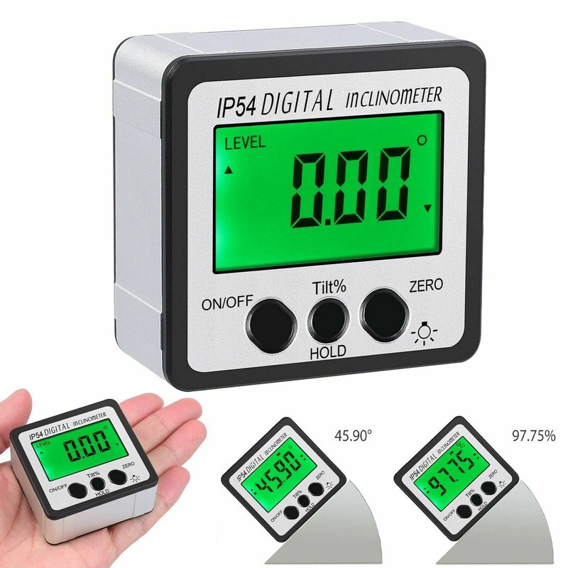 360° Level Box Gauge Digital LD Inlinometer Protrator Magneti Angle Finder