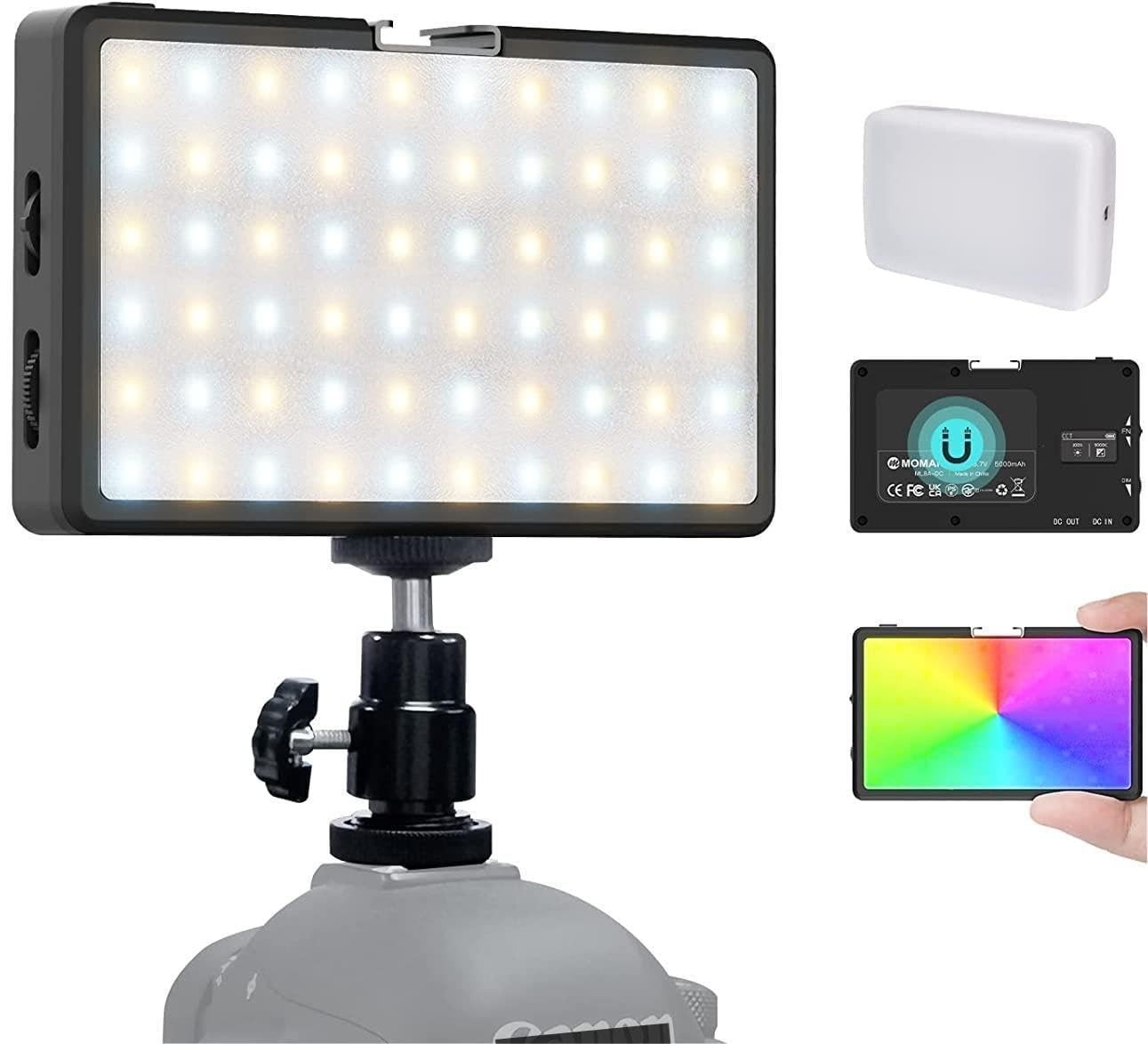 RGB LED Video Light, Light for Photography, Portable 5000mAh Video Recording ...