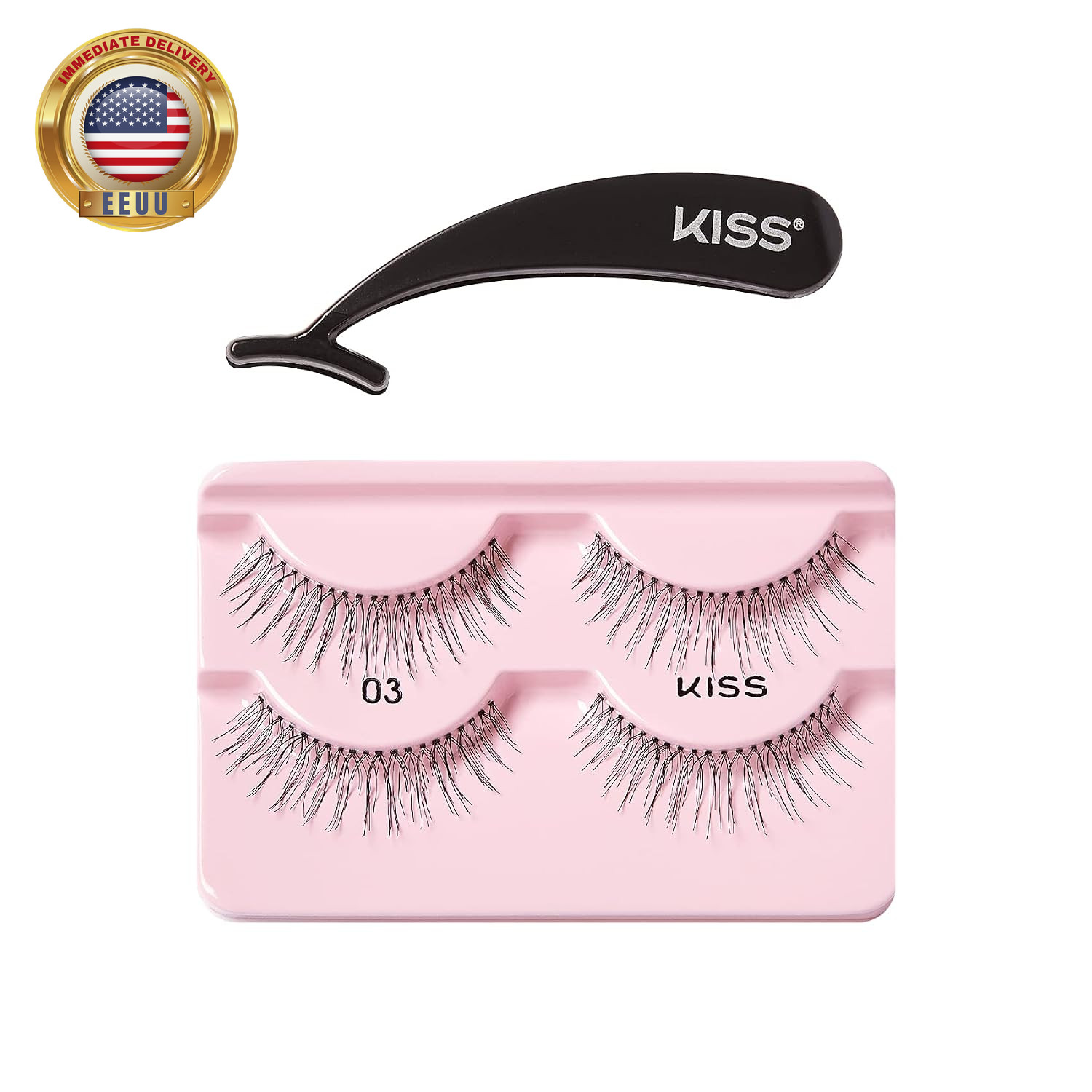 Ever EZ Lashes Double Pack No. 03, Reusable Natural Eyelash Starter Kit, Include