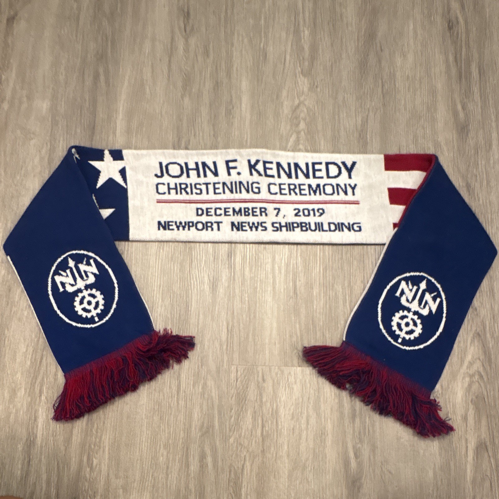 John F. Kennedy CVN 79 Christening Scarf Newport News Shipbuilding 12/7/2019