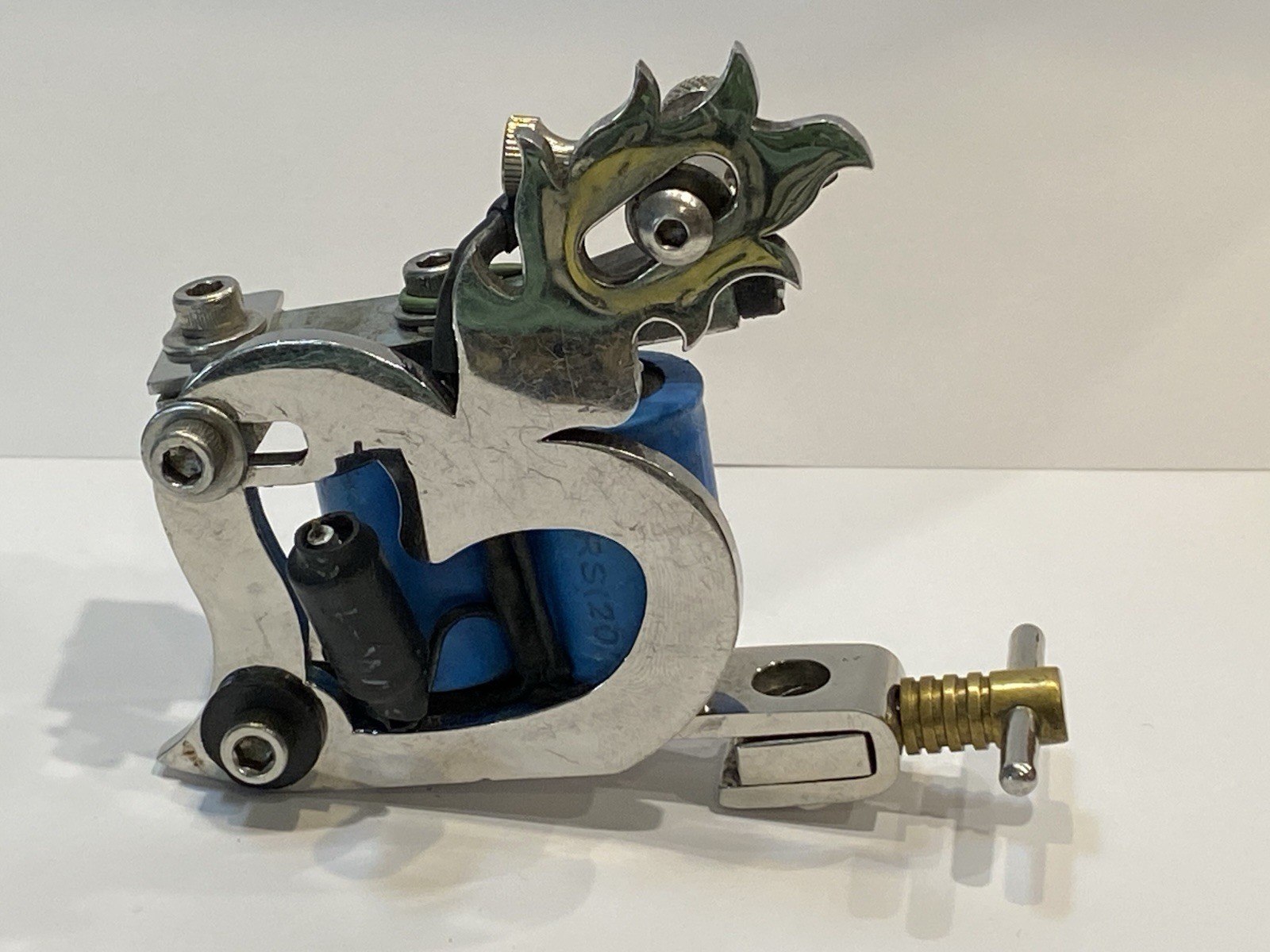 VINTAGE DUAL COIL FLAMING SACRED HEART TATTOO MACHINE LINER/SHADER (UNTESTED)