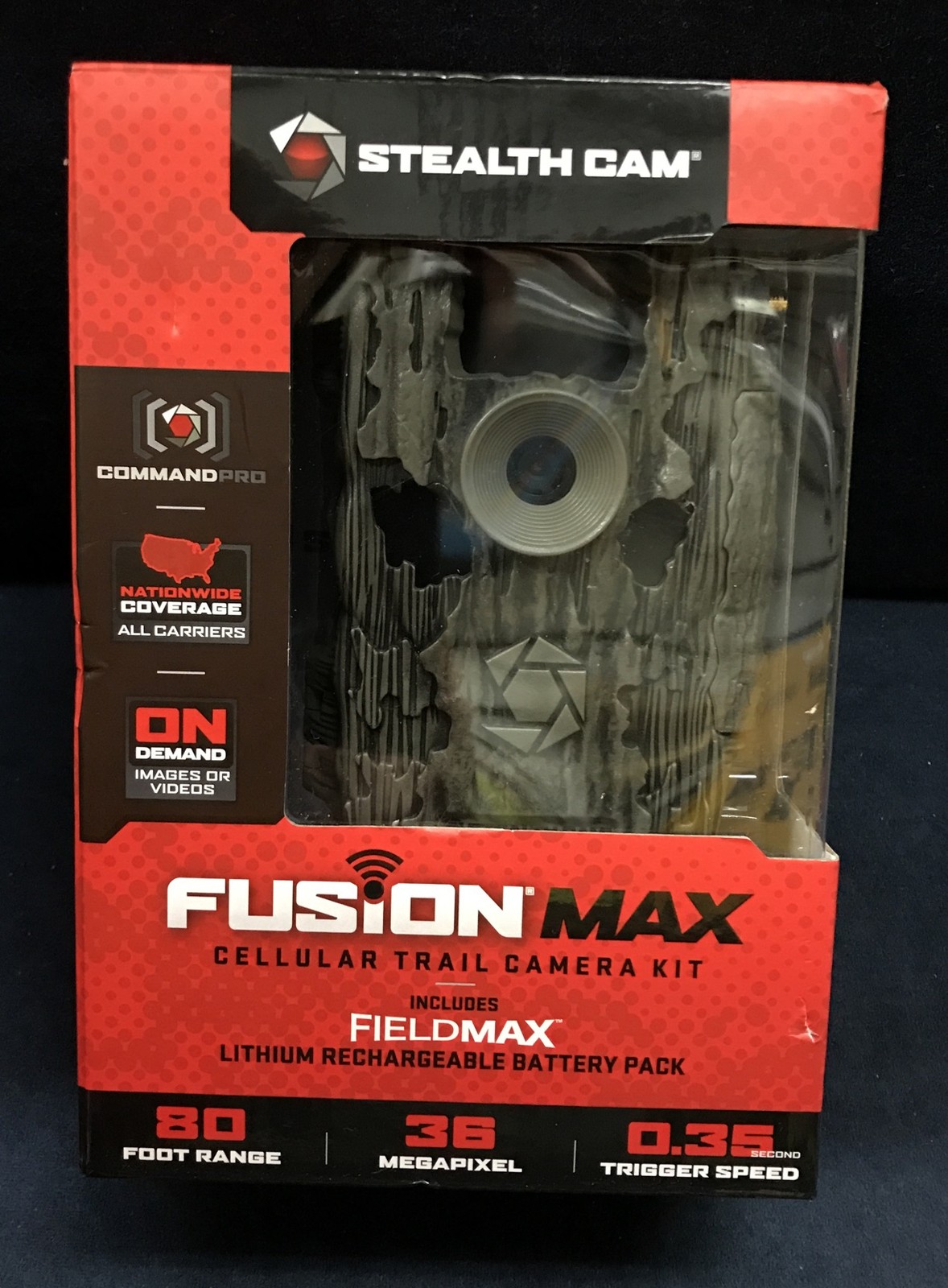 Stealth Cam FUSION MAX 80ft 36MP Cellular Trail Camera STC-FXWTX-W