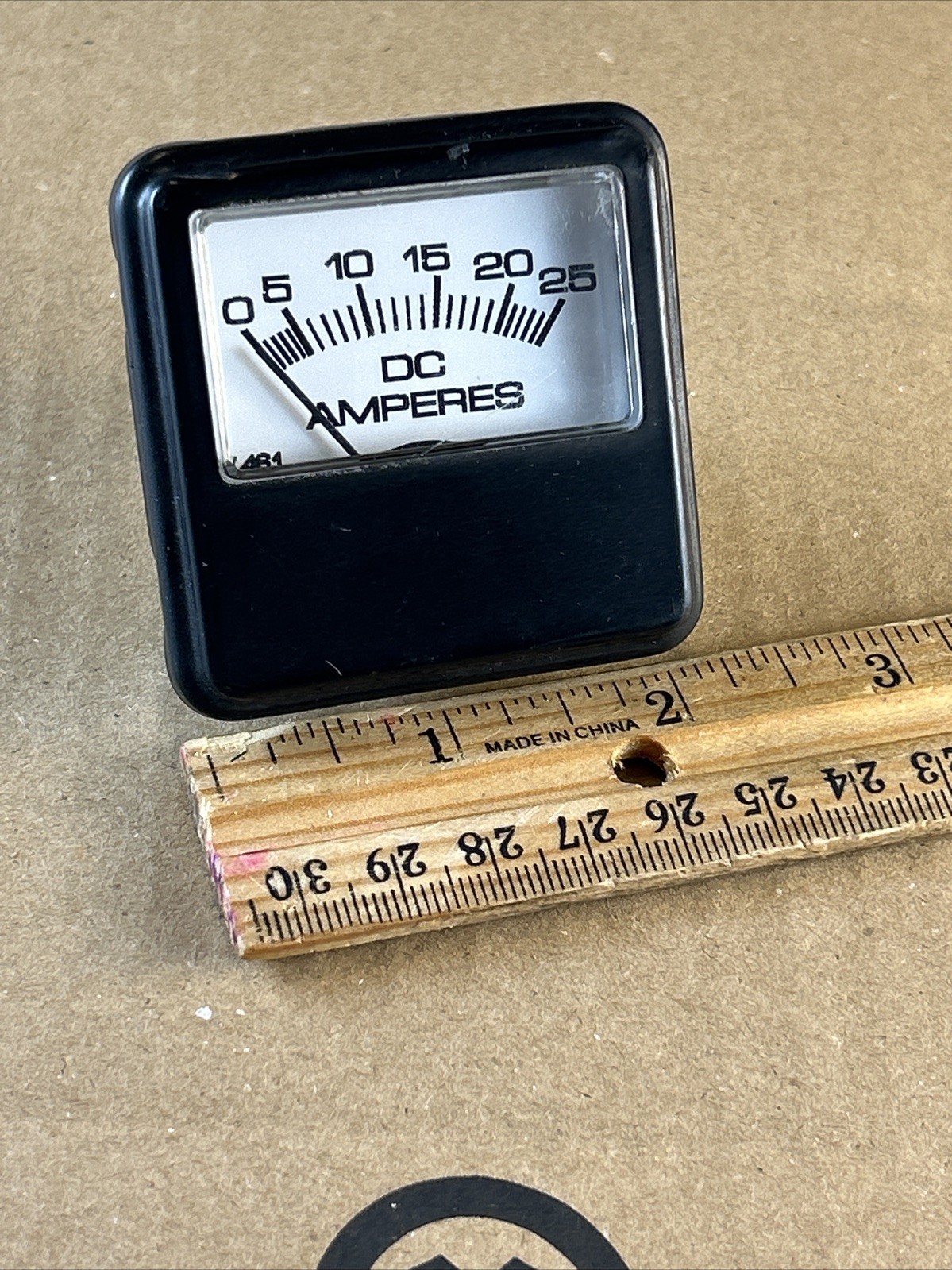 Prime DC Amperes Panel Meter, 0 - 25 Amps, 2.5" x 2.5"