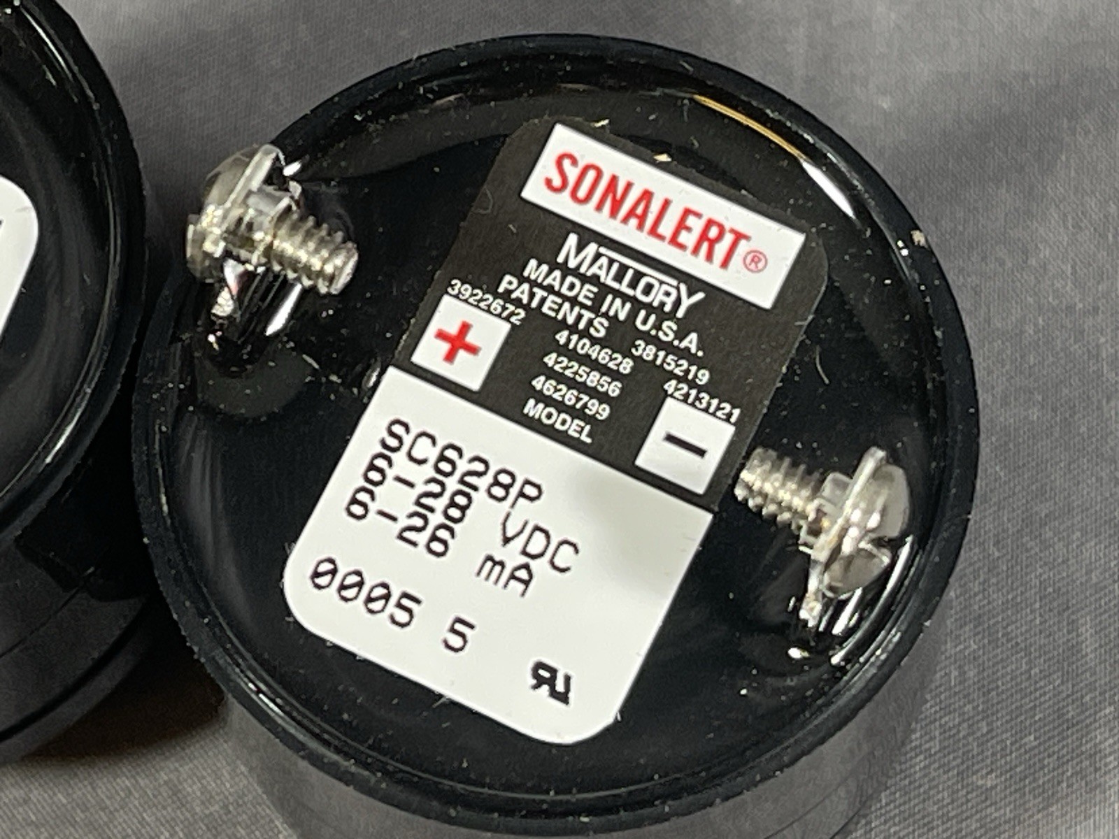 Lot of 2 Mallory Sonalert SC628P Audible Signal Transducer