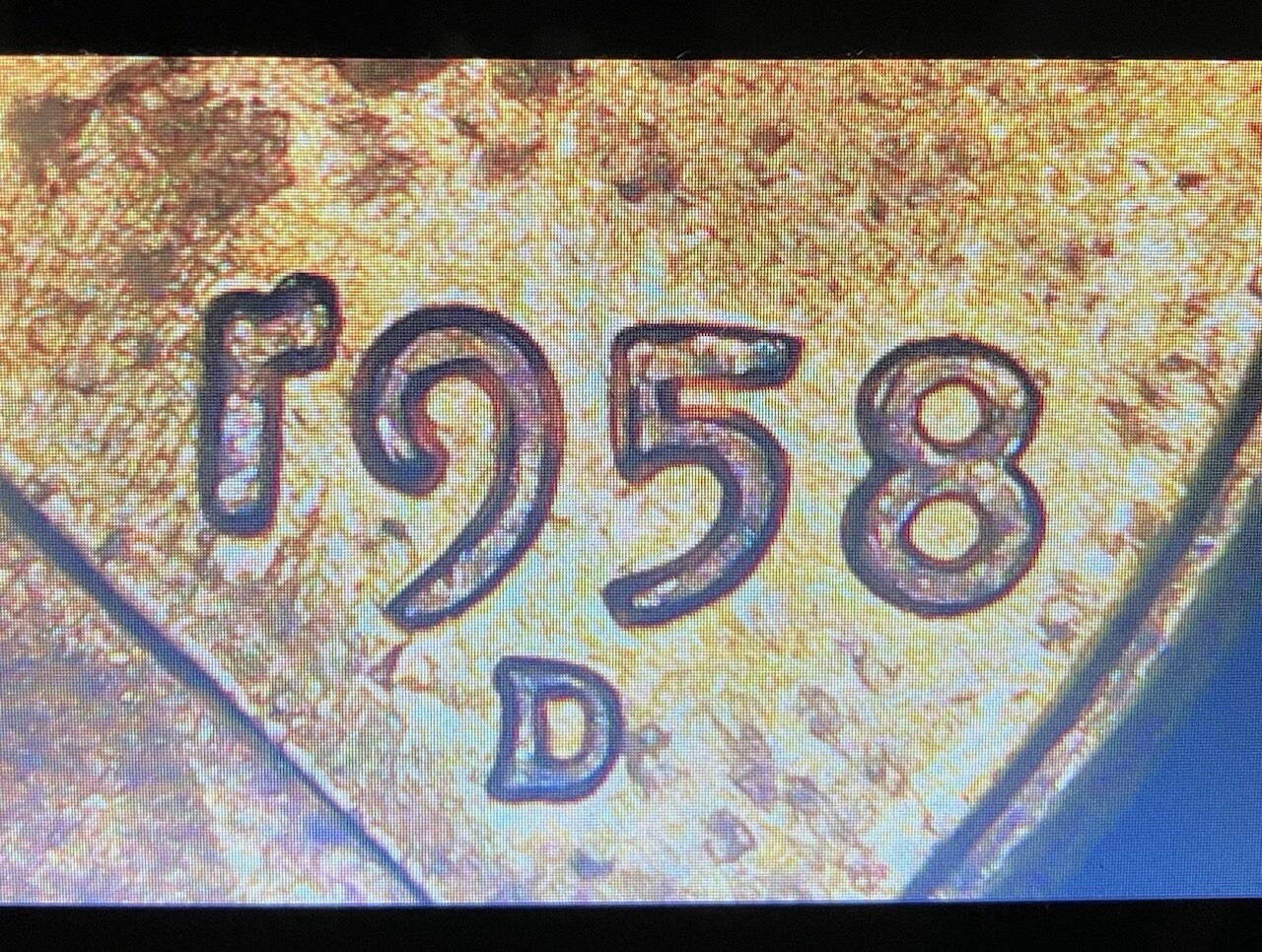 Five 1958 D Lincoln Wheat Error Pennies 2-RPM's,2-Die chips,1-toned
