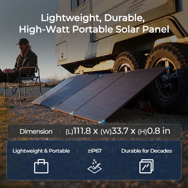 Renogy 400W Foldable Solar Panel Lightweight IP67 For RV Camping Off-Grid