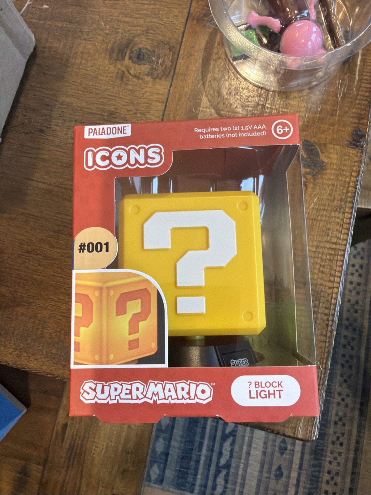 Super Mario Bros Question Block Light 3D Night Light Lamp Toy Paladone 001