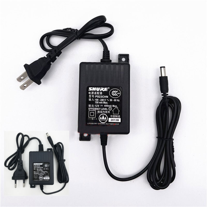 Shure Receriver PS23 PGX24 SLX24 BLX288 12V 400mA InLine Power Supply AC Adaptor