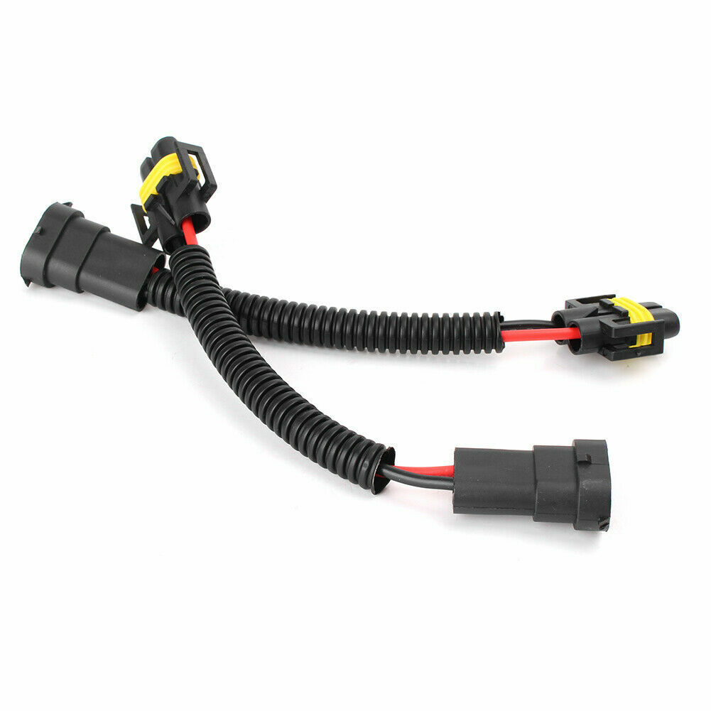 4pcs H11 H8 H9 Fog Light Extension Wiring Harness Socket Cable Connector Adapter