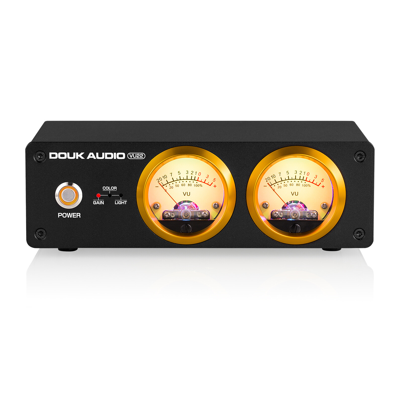 Douk Audio VU22 Dual Analog VU Meter Display DB Panel MIC+LINE Sound Level Meter