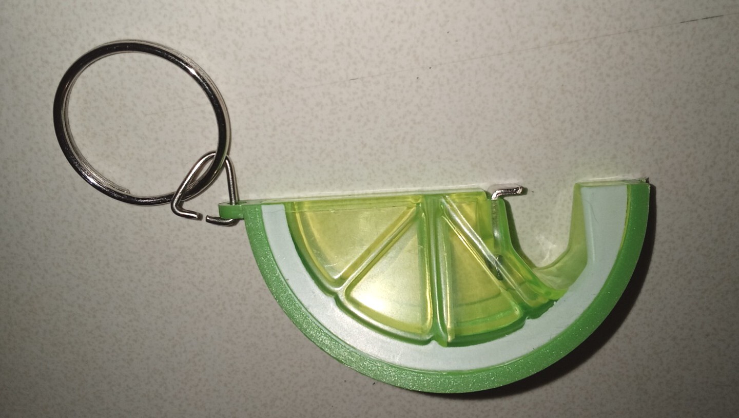 Salvador's 2.5" Lime Keychain Bottle Opener, New.