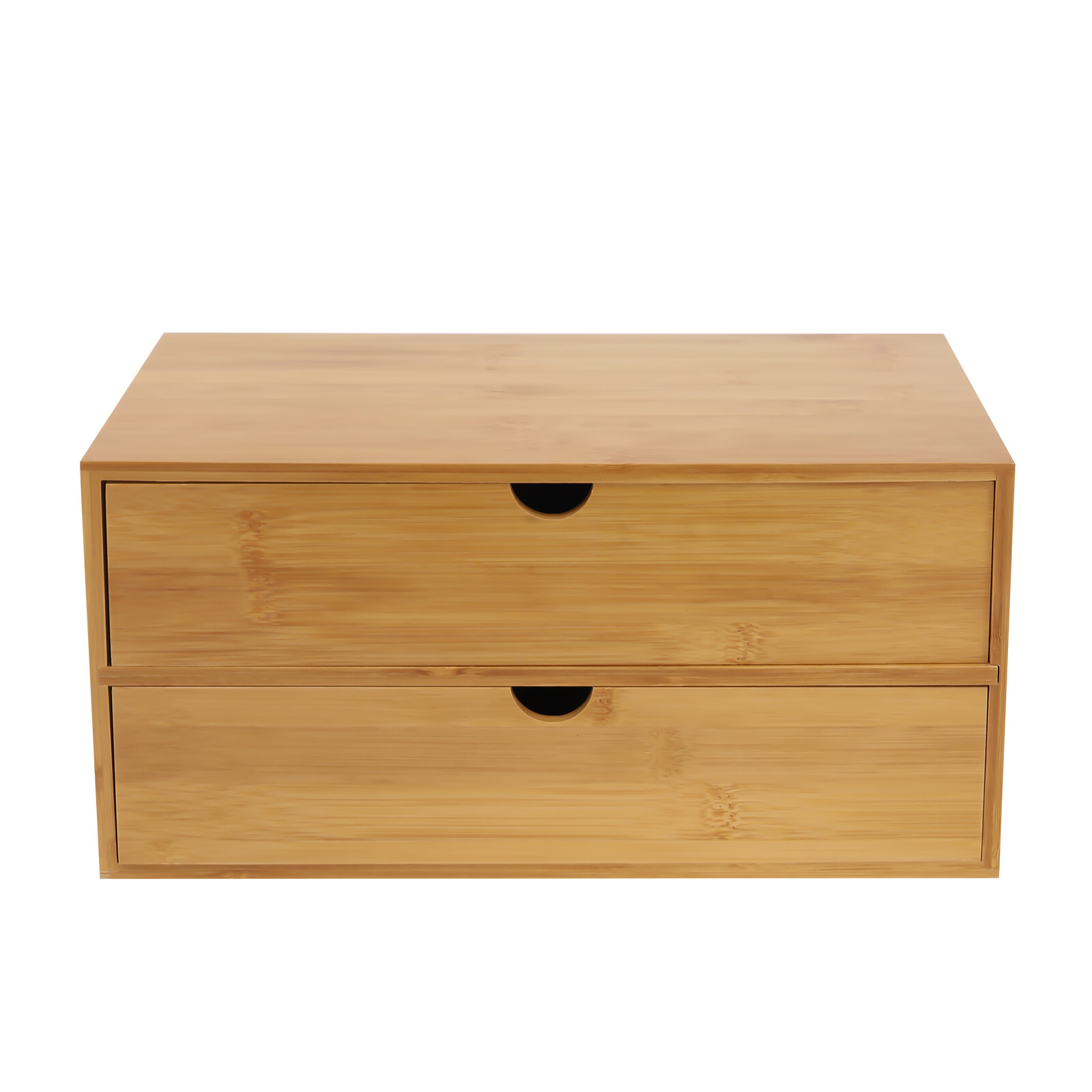 New Small Bamboo Desktop Organizer Storage Box with 2/3/4 Drawers, Simple Design