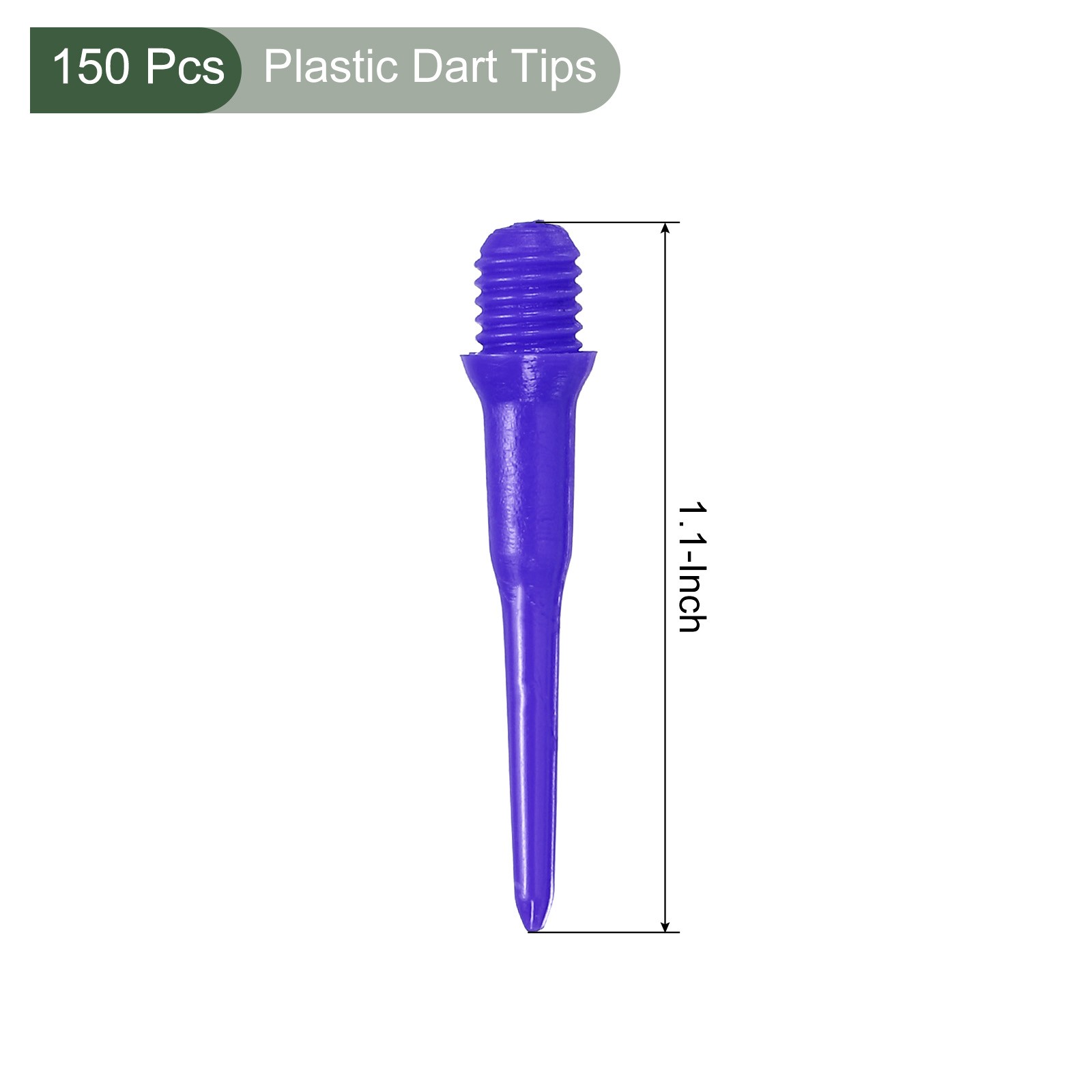 150Pcs Plastic Dart Tips,Game 2BA Thread Soft Darts Tips Blue
