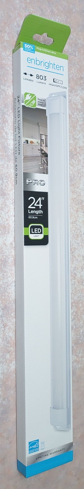 Jasco Enbrighten 24" LED Under Cabinet Plug In Light Fixture 803 Lumens 38848-2