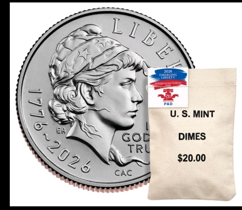 2026 Emerging Liberty Dime P & D Bag SOLD OUT @ MINT Semiquincentennial 26SDB
