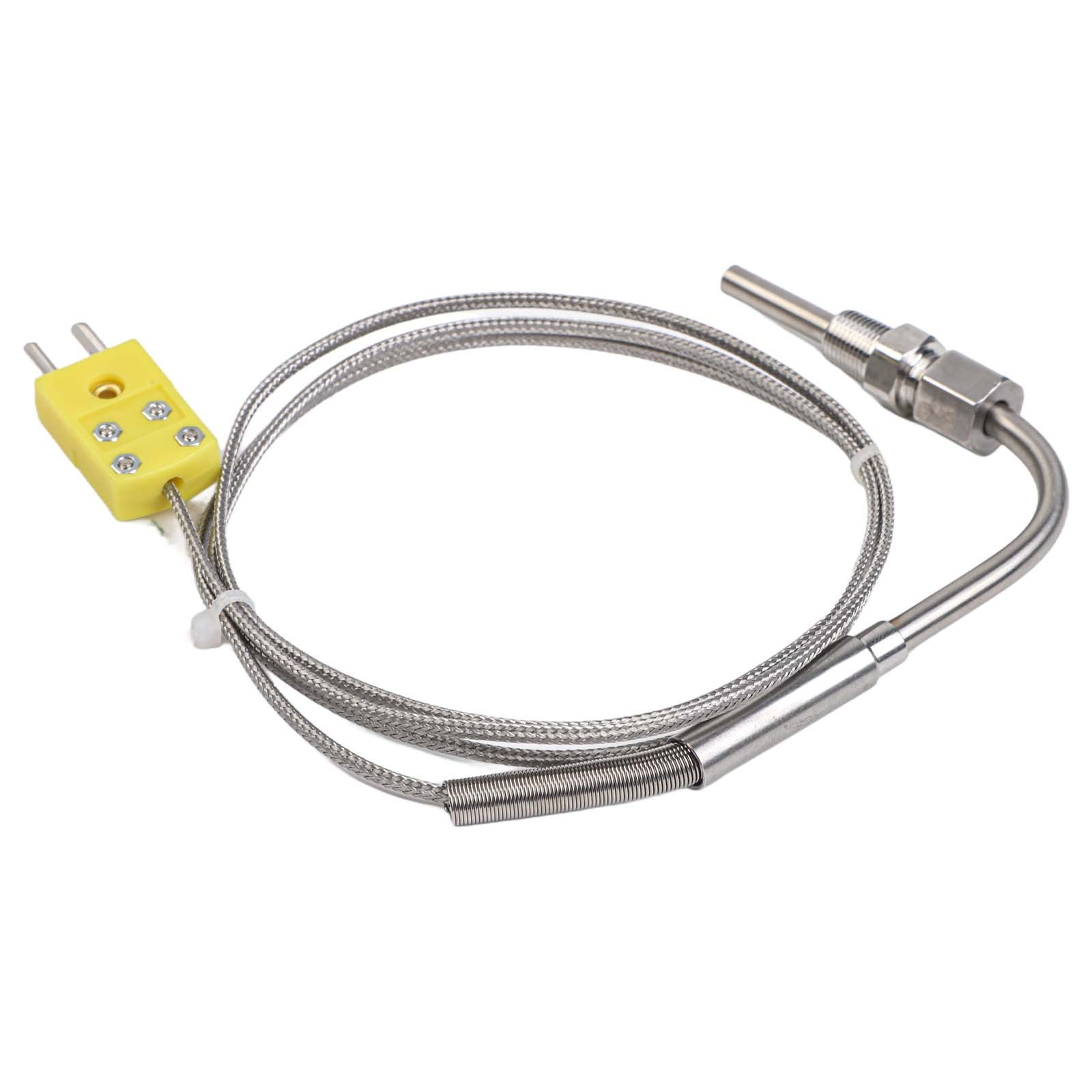 1m EGT Temperature Sensor K-Type Exhaust Gas Probe Thermocouple 1/8-NPT Thread