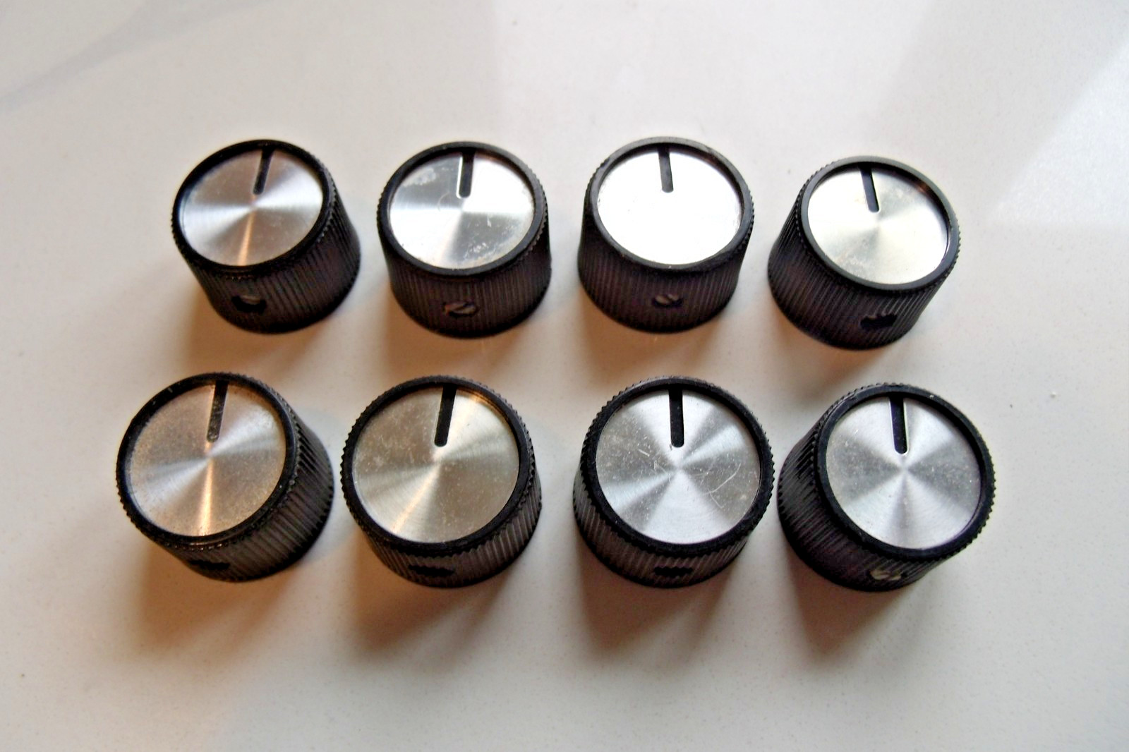 #2 ~ Eight Vintage Heathkit Test Equipment Knobs with 1/4" Shaft & Set Screw